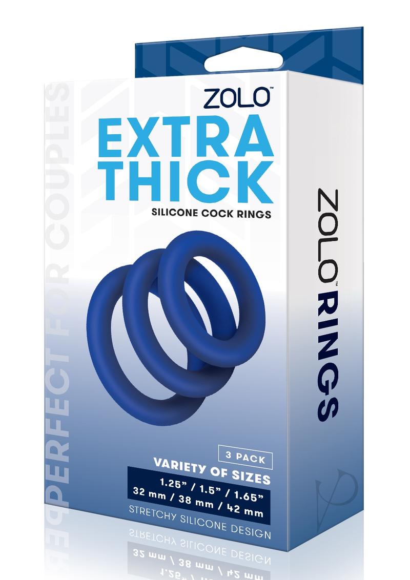 Zolo Extra Thick Cock Ring Navy